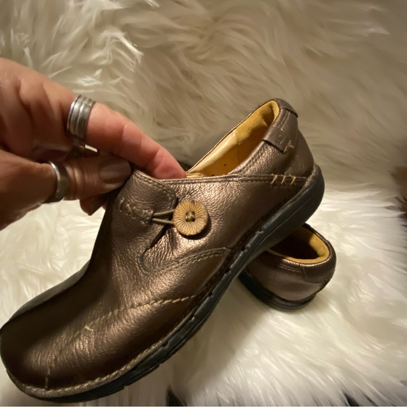 Clarks Un-Structured Un-Loop Slip-On Shoes 5.5 Bronze - Picture 9 of 11